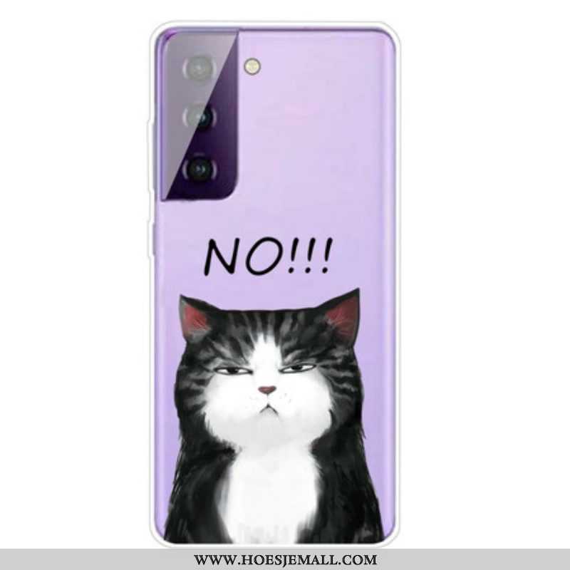 Hoesje voor Samsung Galaxy S21 FE De Kat Die Nee Zegt