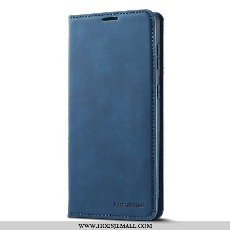 Bescherming Hoesje voor Samsung Galaxy S21 FE Folio-hoesje Forwenw Ledereffect