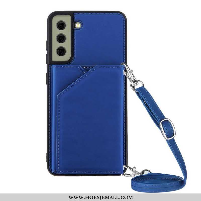 Hoesje voor Samsung Galaxy S21 FE Ondersteuning Voor Meerdere Kaarten Handsfree En Lanyard