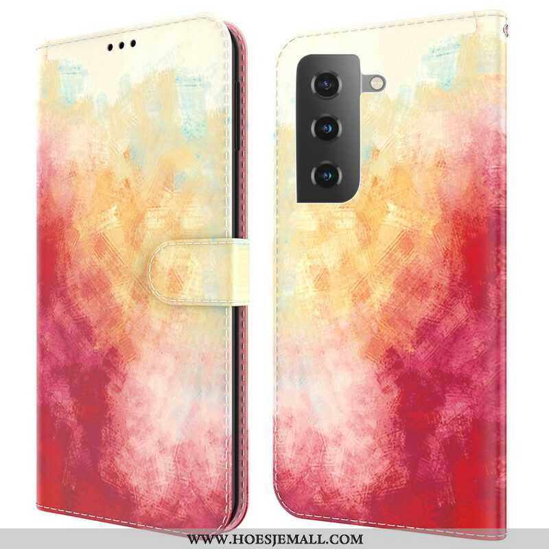 Leren Hoesje voor Samsung Galaxy S21 FE Abstractie