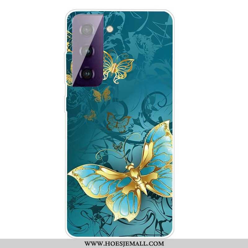 Hoesje voor Samsung Galaxy S21 FE Flexibele Vlinders