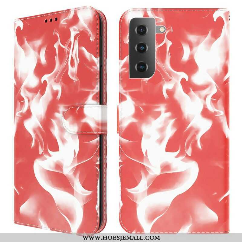 Leren Hoesje voor Samsung Galaxy S21 FE Abstract Patroon