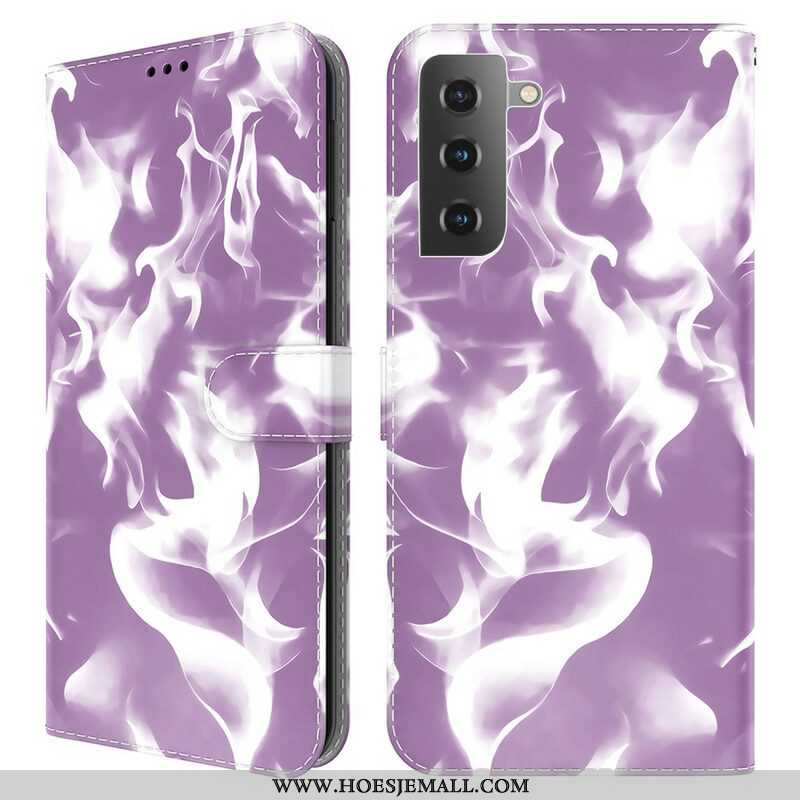 Leren Hoesje voor Samsung Galaxy S21 FE Abstract Patroon