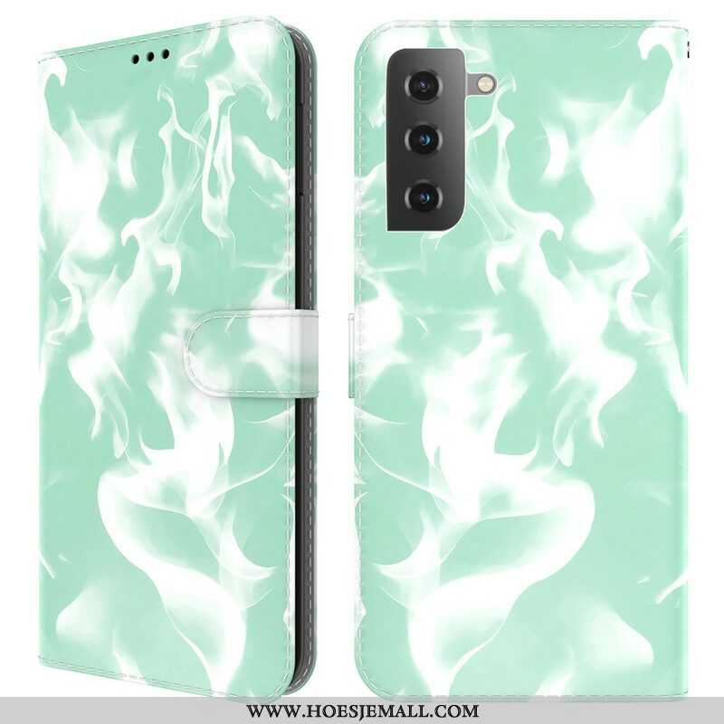 Leren Hoesje voor Samsung Galaxy S21 FE Abstract Patroon