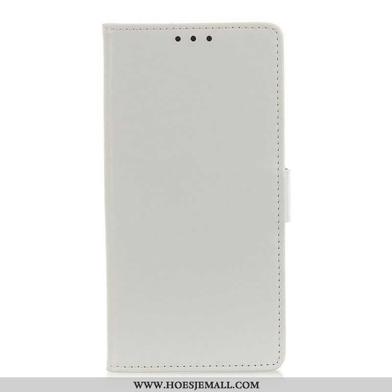 Folio-hoesje voor Samsung Galaxy S21 FE Eenvoudig Glanzend Leereffect