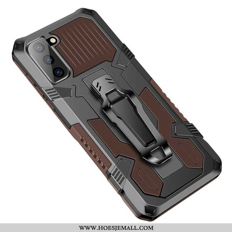 Hoesje voor Samsung Galaxy S21 FE Robot Met Riemclip