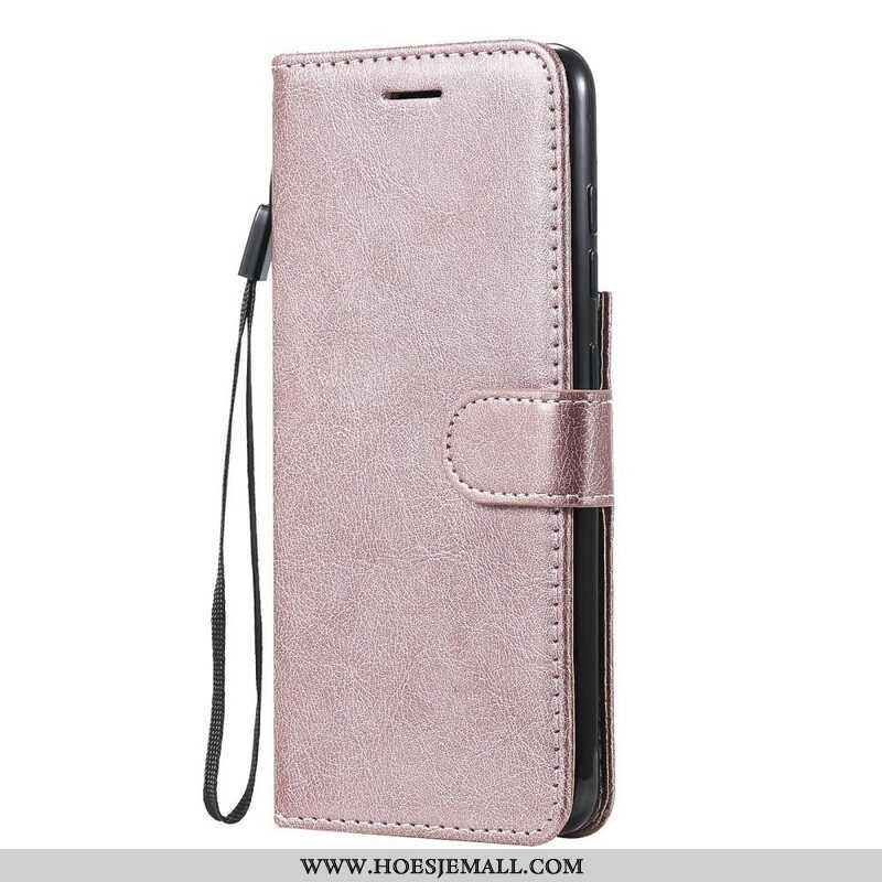 Folio-hoesje voor Samsung Galaxy S21 FE Met Ketting Strappy Leereffect