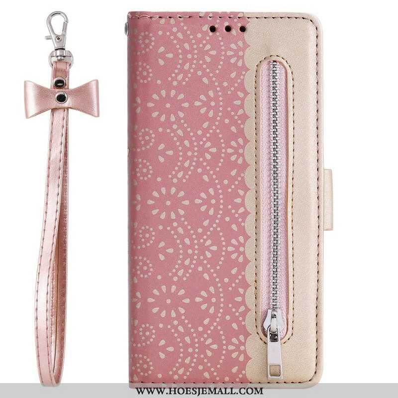 Leren Hoesje voor Samsung Galaxy S21 Plus 5G Met Ketting Portemonnee Met Kanten Riem