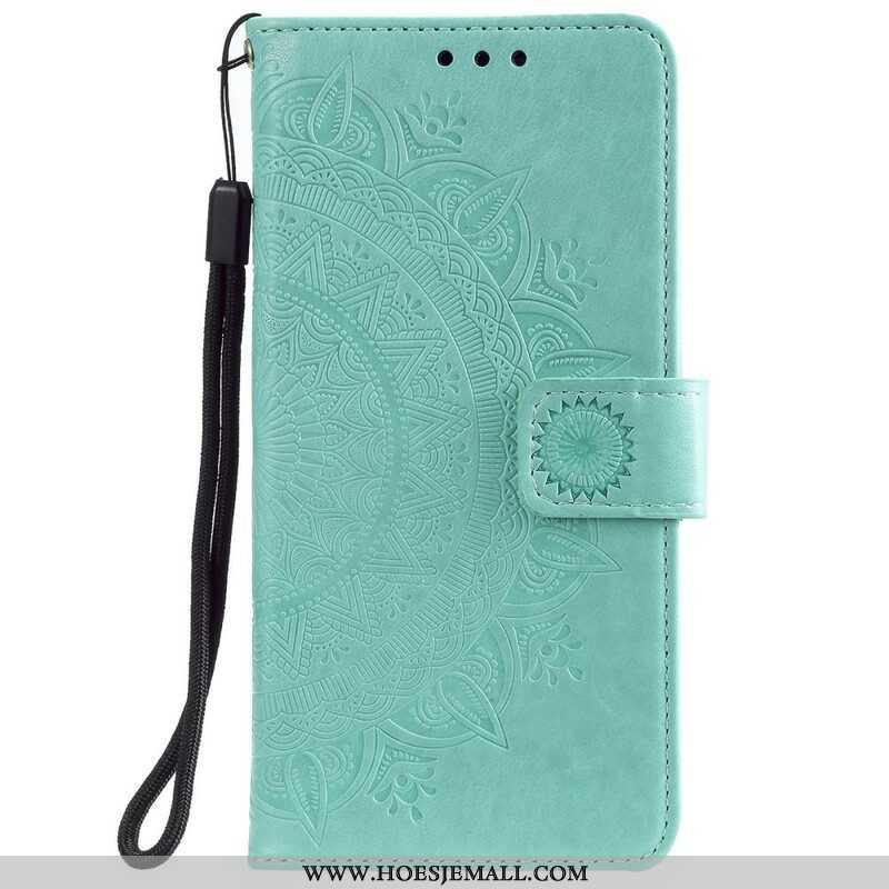 Leren Hoesje voor Samsung Galaxy S21 Plus 5G Zon Mandala