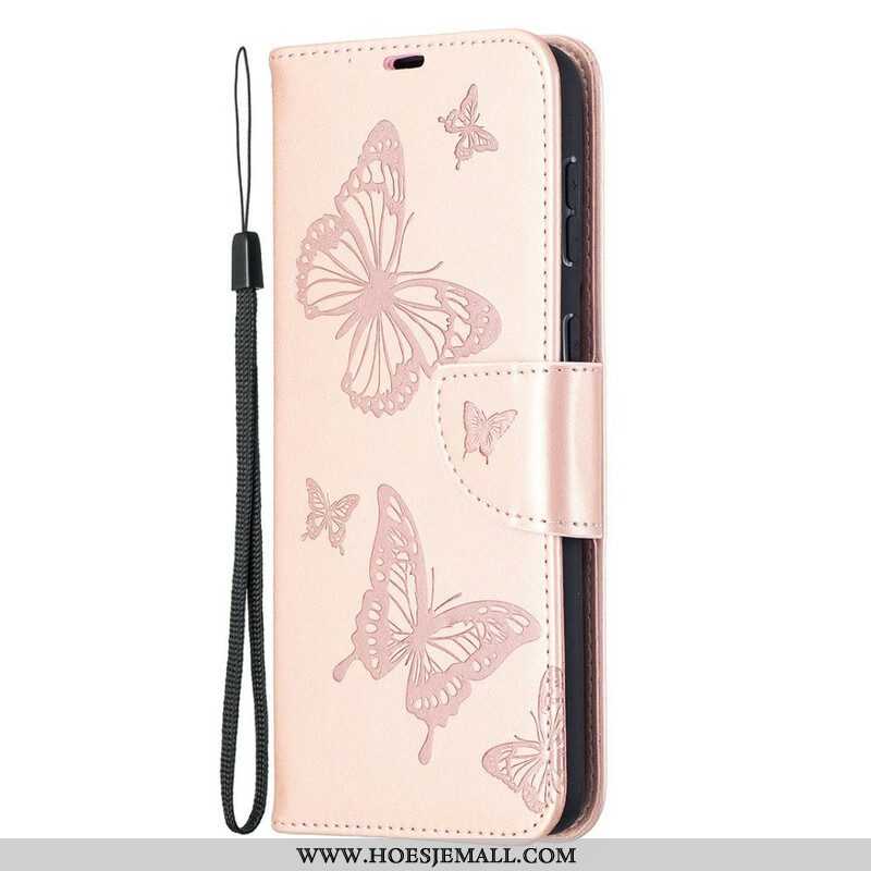 Folio-hoesje voor Samsung Galaxy S21 Plus 5G Flip Case Vlinders En Schuine Klep