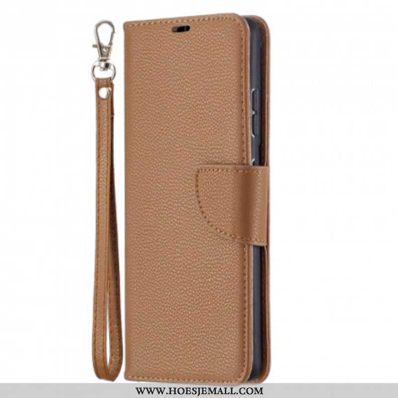 Folio-hoesje voor Samsung Galaxy S21 Ultra 5G Flip Case Lychee Rabat Schuin