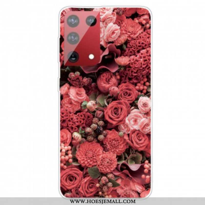 Hoesje voor Samsung Galaxy S21 Ultra 5G Intense Bloemen