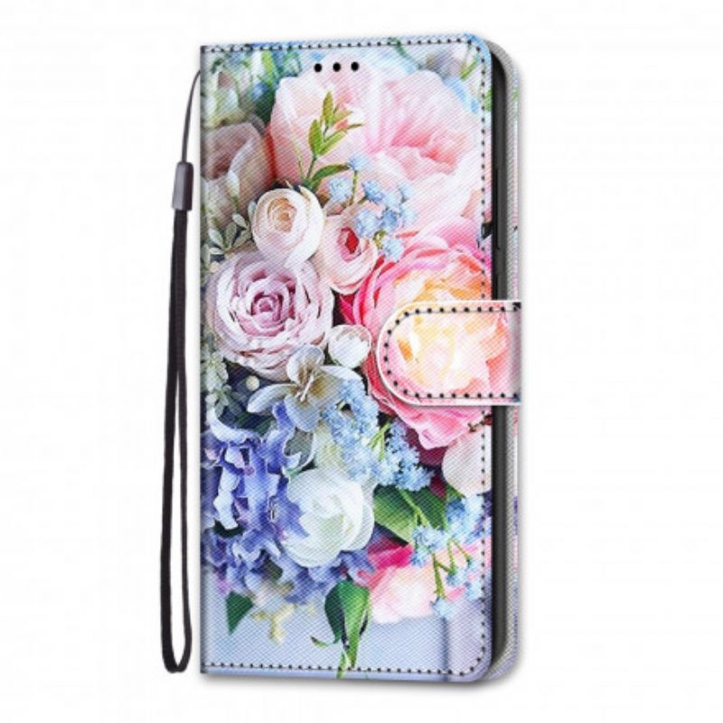 Leren Hoesje voor Samsung Galaxy S21 Ultra 5G Bloemen Wonder