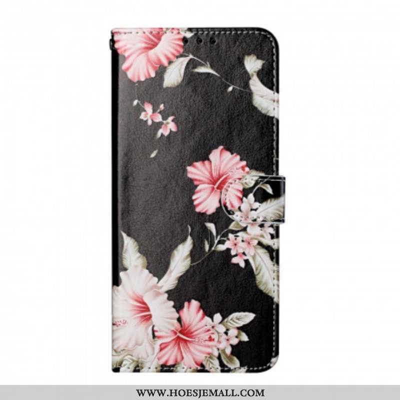 Folio-hoesje voor Samsung Galaxy S21 Ultra 5G Gekke Bloemen