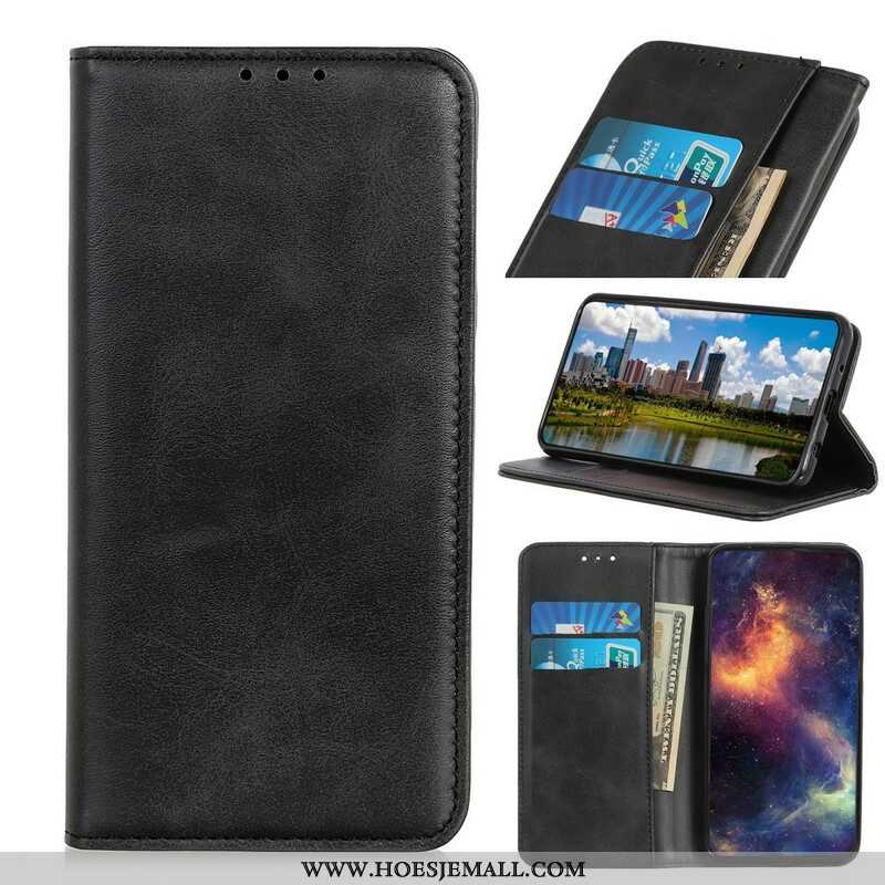 Bescherming Hoesje voor Samsung Galaxy S21 Ultra 5G Folio-hoesje Vintage Gespleten Leer