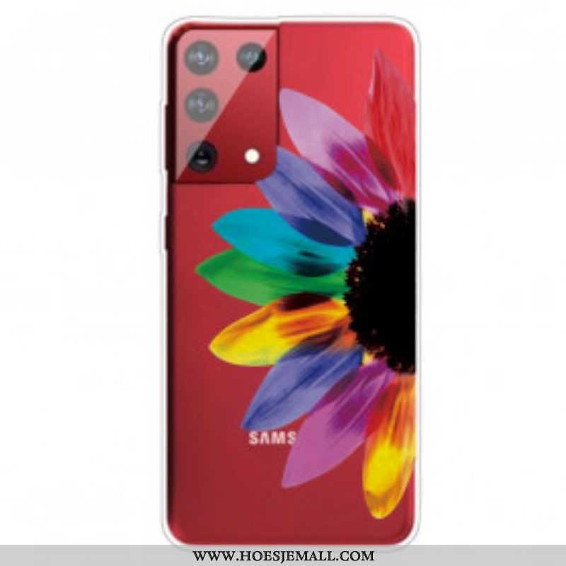 Hoesje voor Samsung Galaxy S21 Ultra 5G Kleurrijke Bloem