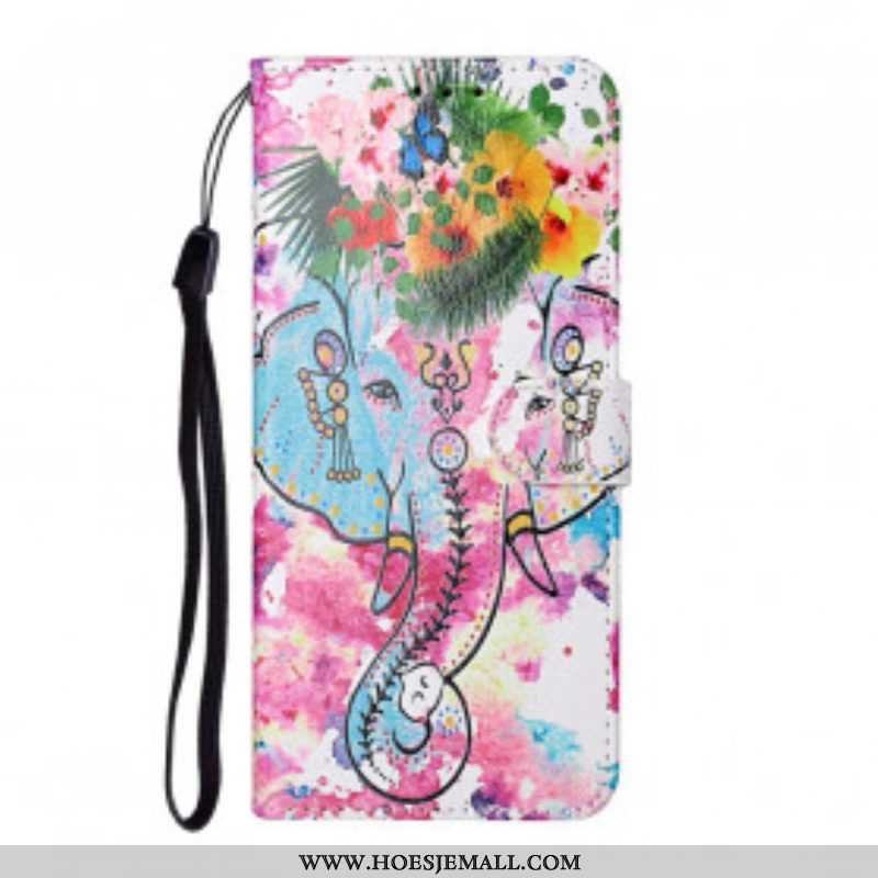 Flip Case voor Samsung Galaxy S21 Ultra 5G Koning Olifant