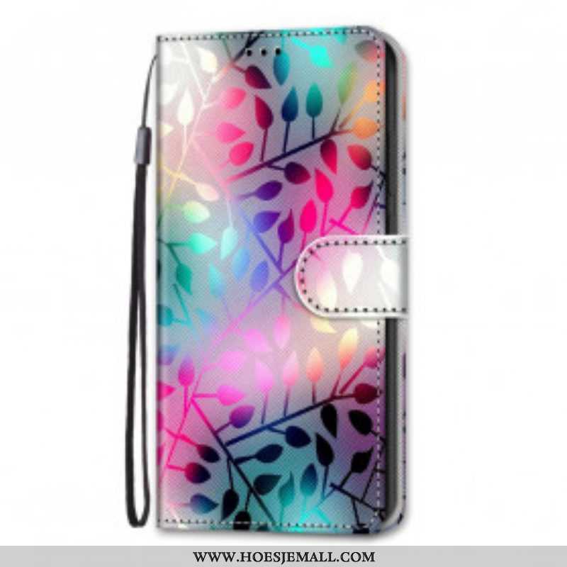 Folio-hoesje voor Samsung Galaxy S21 Ultra 5G Neonbladeren