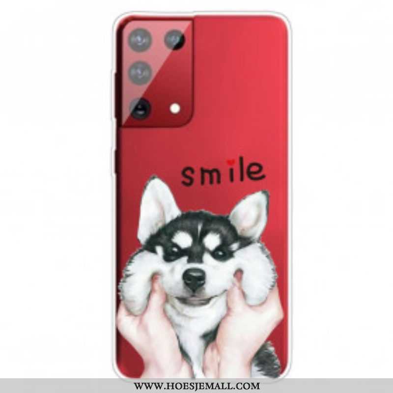 Telefoonhoesje voor Samsung Galaxy S21 Ultra 5G Lach Hond