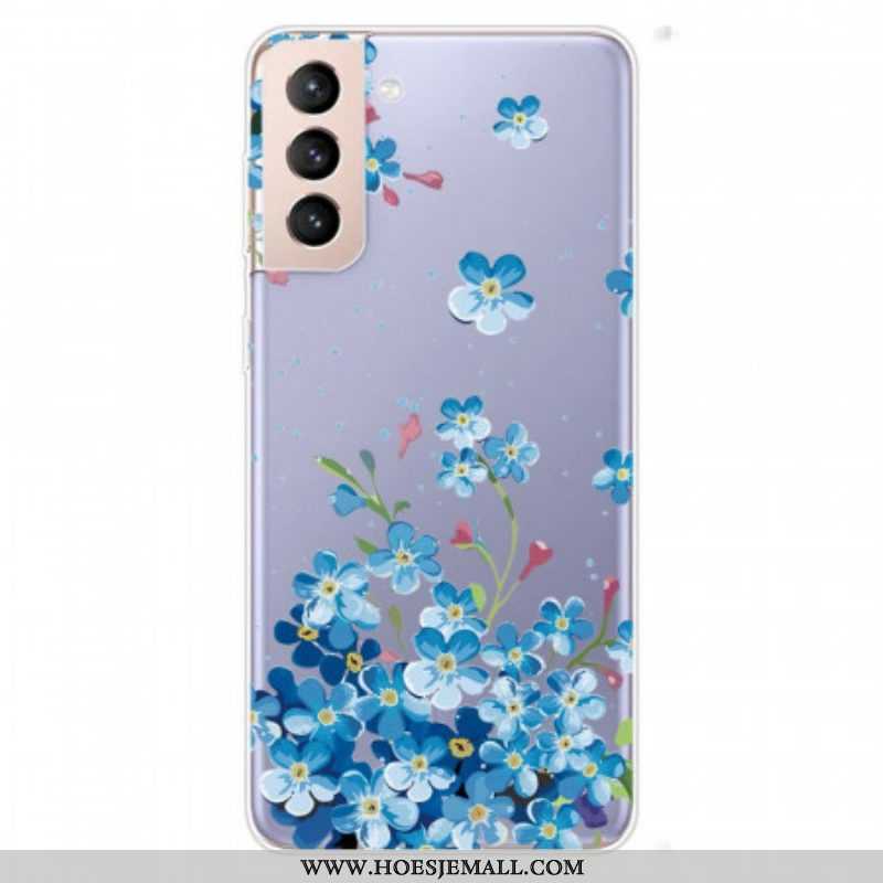 Telefoonhoesje voor Samsung Galaxy S22 5G Blauwe Bloemen