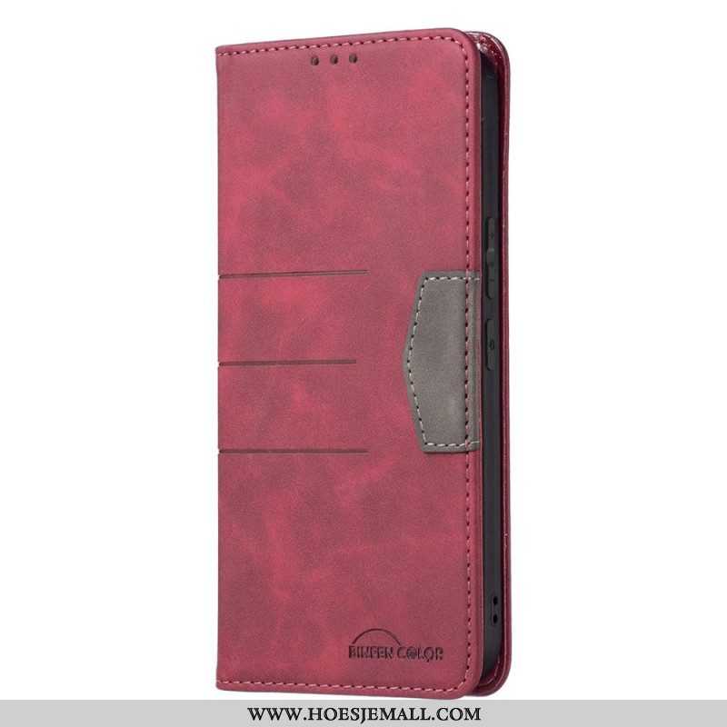 Bescherming Hoesje voor Samsung Galaxy S22 5G Folio-hoesje Binfen-kleur