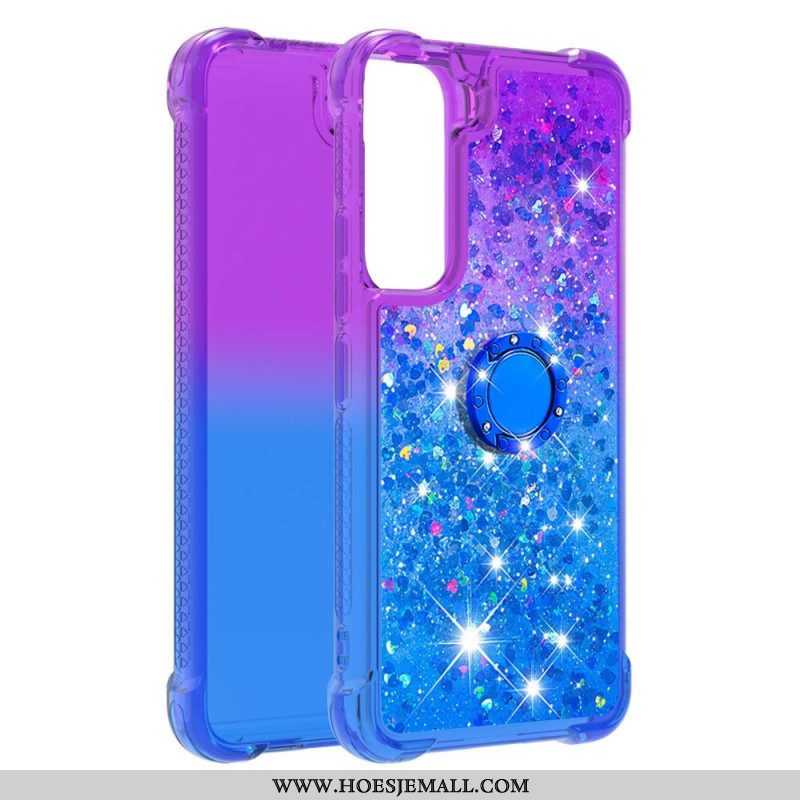 Hoesje voor Samsung Galaxy S22 5G Glitter Ringbeugel