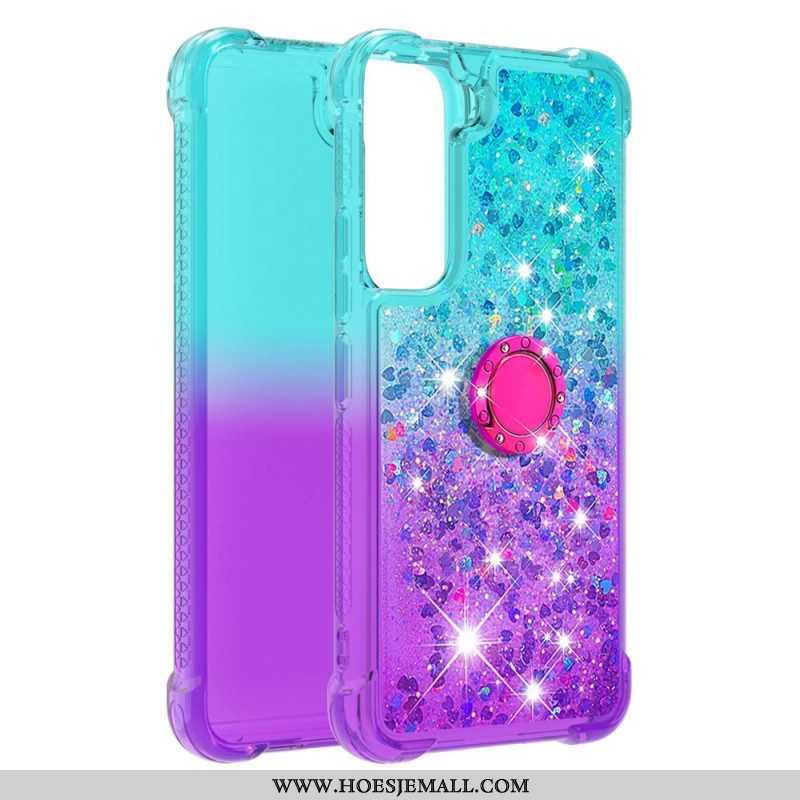 Hoesje voor Samsung Galaxy S22 5G Glitter Ringbeugel