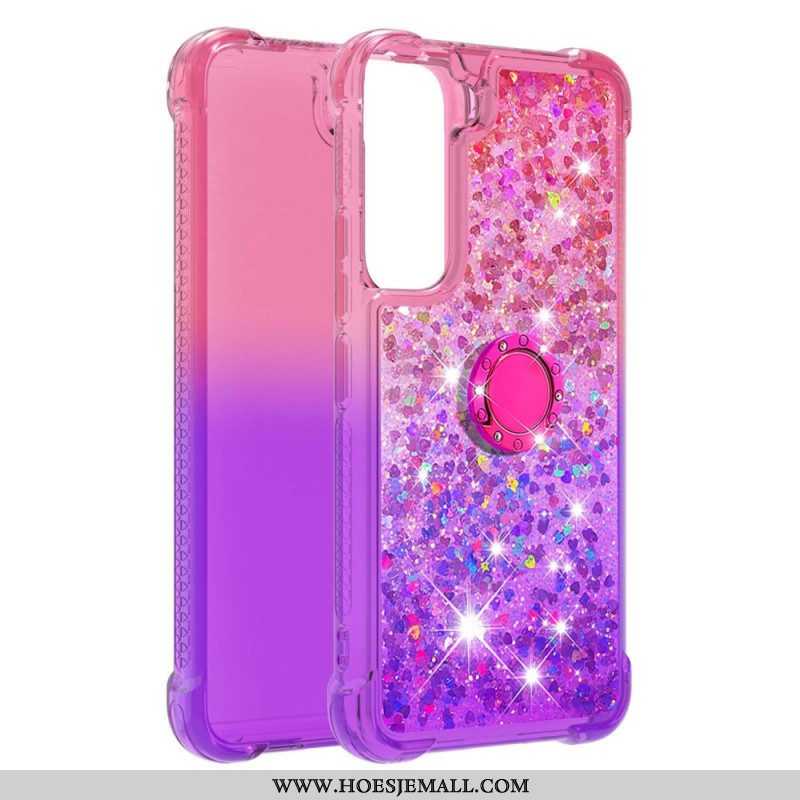 Hoesje voor Samsung Galaxy S22 5G Glitter Ringbeugel