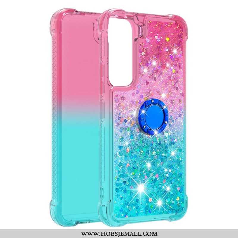 Hoesje voor Samsung Galaxy S22 5G Glitter Ringbeugel