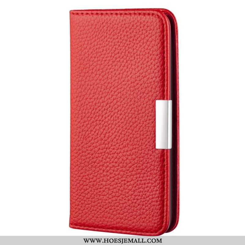 Bescherming Hoesje voor Samsung Galaxy S22 5G Folio-hoesje Imitatieleer Litchi Ultra Chic