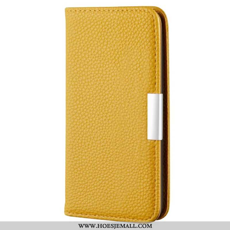 Bescherming Hoesje voor Samsung Galaxy S22 5G Folio-hoesje Imitatieleer Litchi Ultra Chic