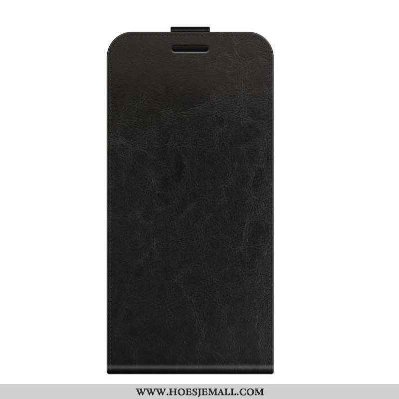 Folio-hoesje voor Samsung Galaxy S22 5G Flip Case Verticale Flap Met Leereffect