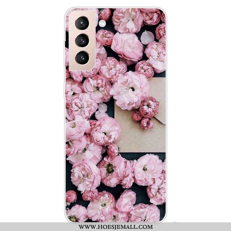 Hoesje voor Samsung Galaxy S22 5G Roze Bloemen