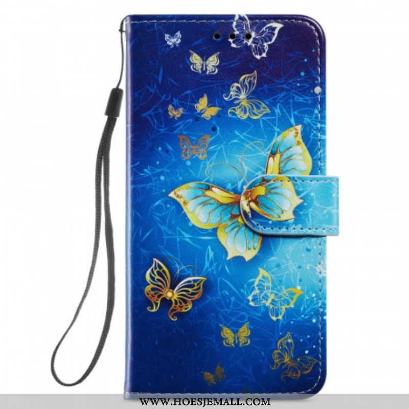 Leren Hoesje voor Samsung Galaxy S22 5G Vlucht Van Vlinders