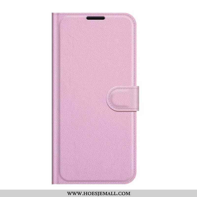 Flip Case voor Samsung Galaxy S22 5G Klassiek Litchi-leereffect