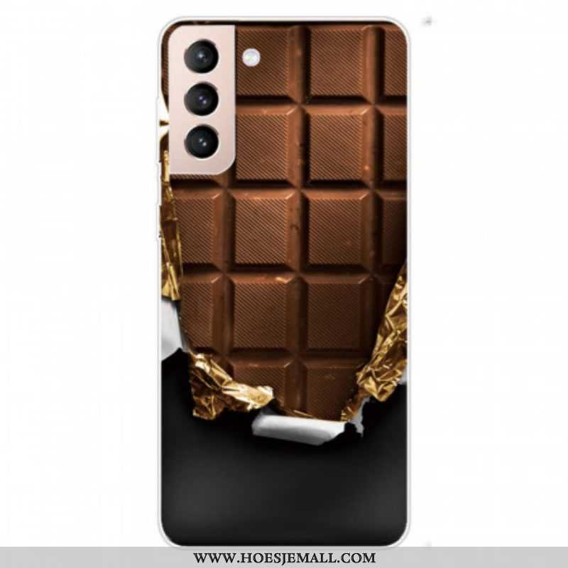 Hoesje voor Samsung Galaxy S22 5G Flexibele Chocolade