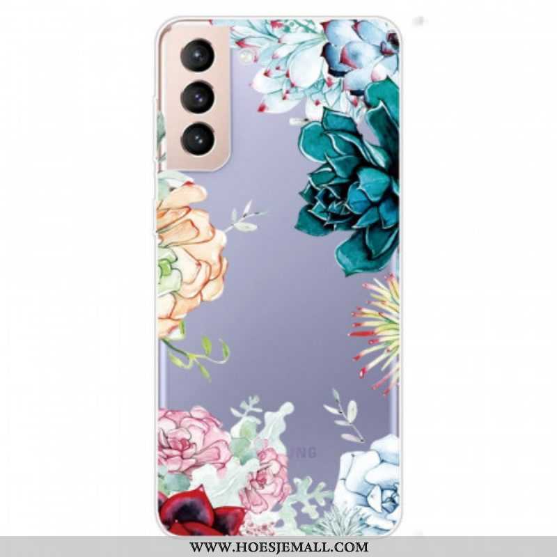 Hoesje voor Samsung Galaxy S22 5G Naadloze Aquarel Bloemen