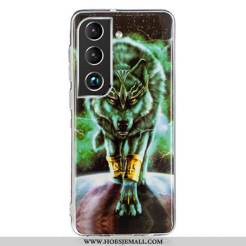 Hoesje voor Samsung Galaxy S22 5G Fluorescerende Wolf