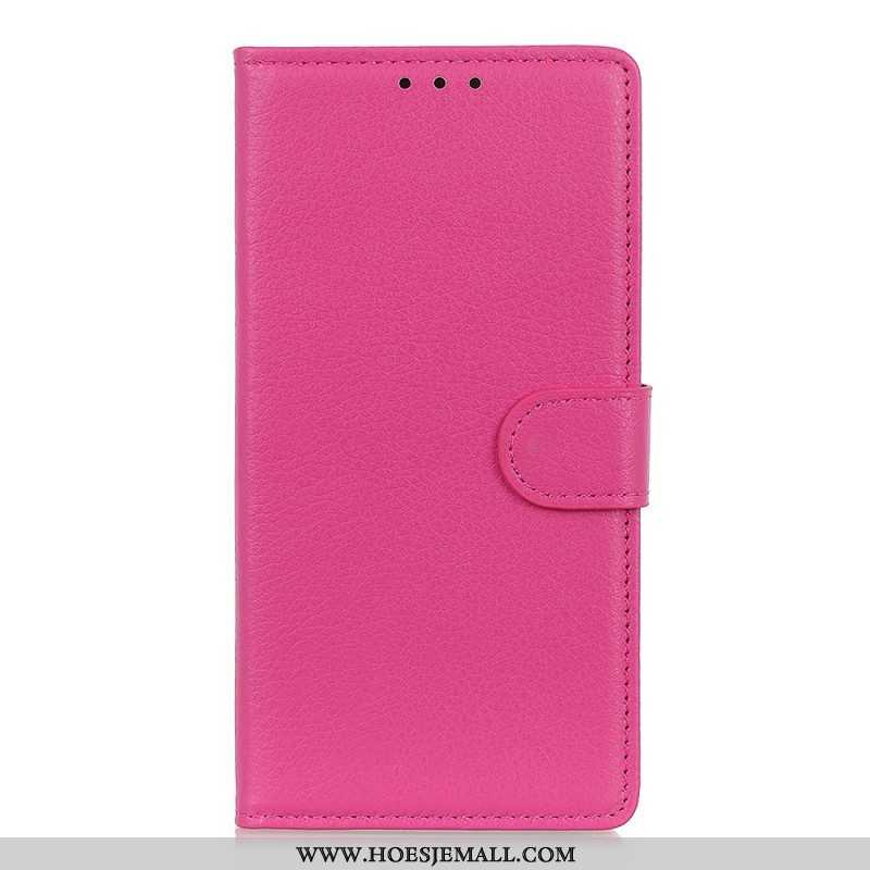 Folio-hoesje voor Samsung Galaxy S22 5G Traditioneel Litchi-leer