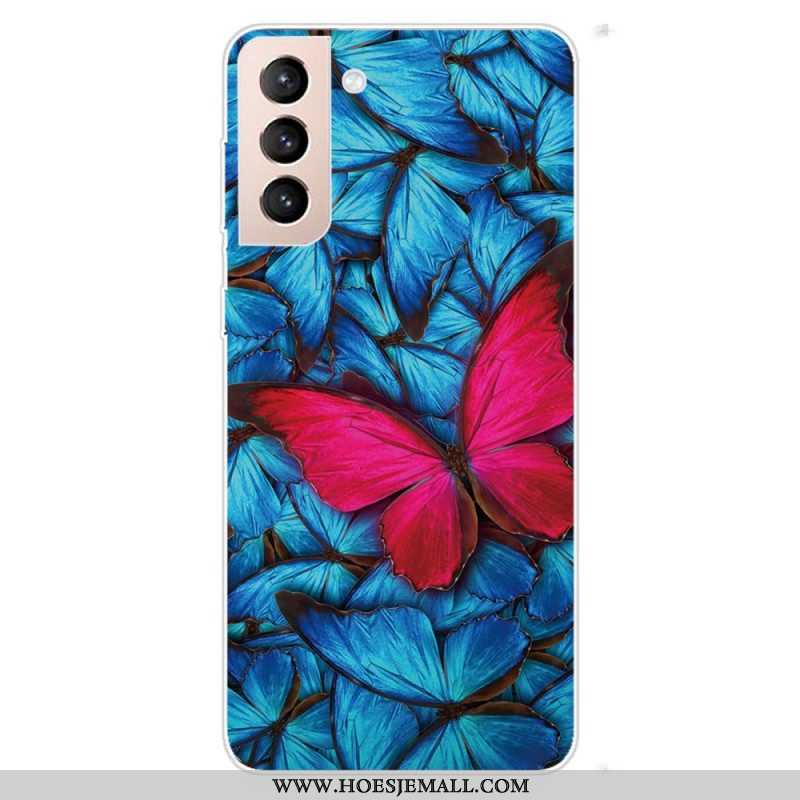 Hoesje voor Samsung Galaxy S22 5G Flexibele Vlinders