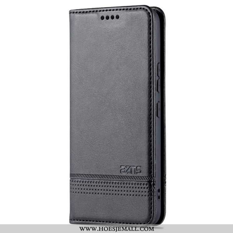 Bescherming Hoesje voor Samsung Galaxy S22 5G Folio-hoesje Azns Leerstyling