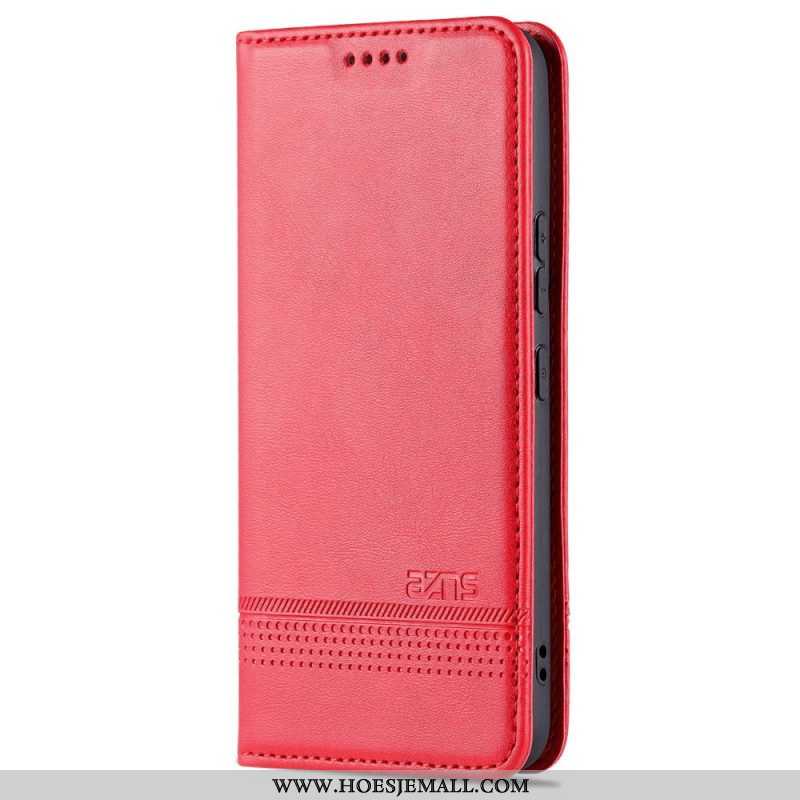 Bescherming Hoesje voor Samsung Galaxy S22 5G Folio-hoesje Azns Leerstyling