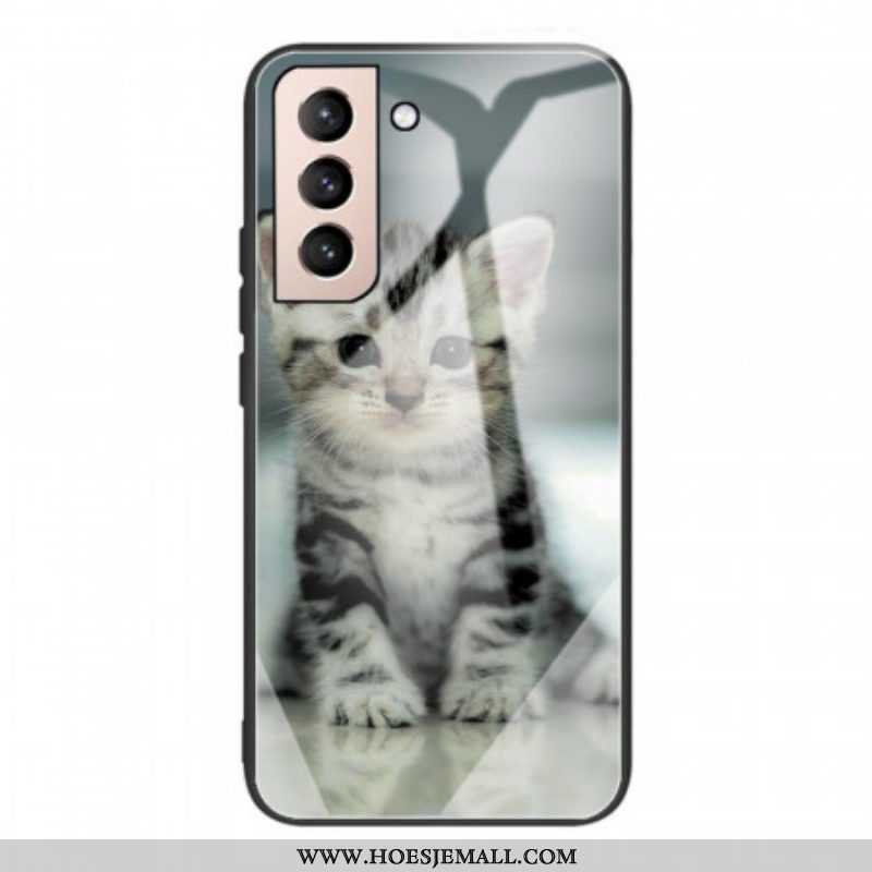 Hoesje voor Samsung Galaxy S22 5G Kitten Gehard Glas