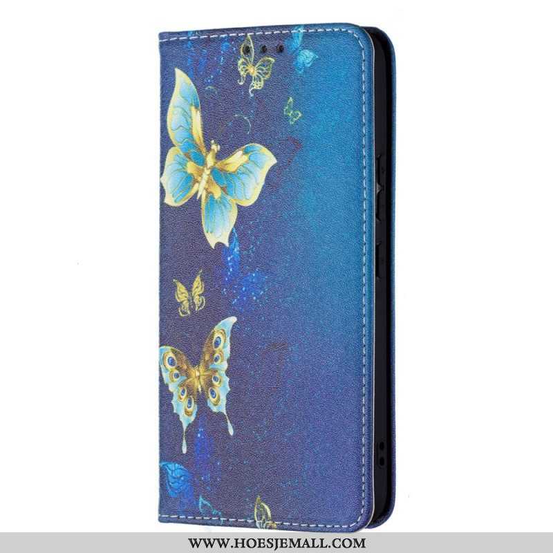 Bescherming Hoesje voor Samsung Galaxy S22 5G Folio-hoesje Kleurrijke Vlinders