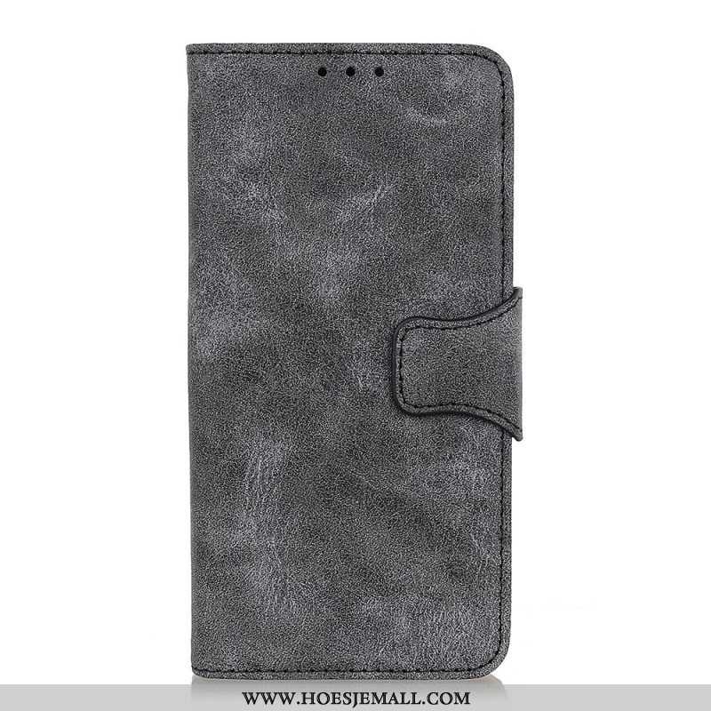 Folio-hoesje voor Samsung Galaxy S22 5G Vintage Gespleten Leer