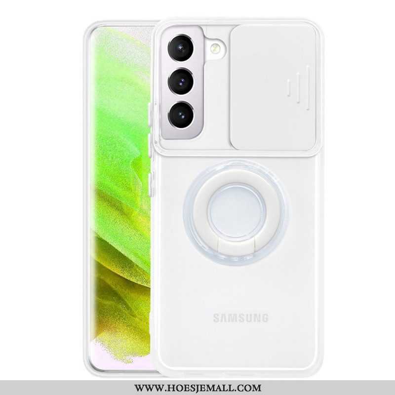 Hoesje voor Samsung Galaxy S22 5G Ringsteun En Lensbeschermers