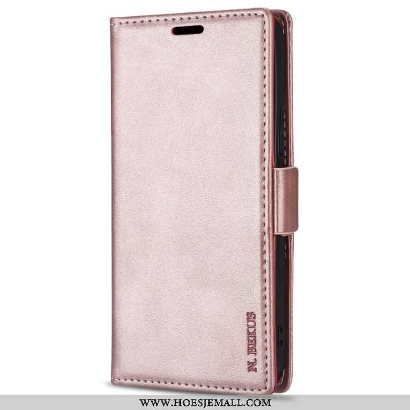 Leren Hoesje voor Samsung Galaxy S22 5G Ln.bekus Ledereffect