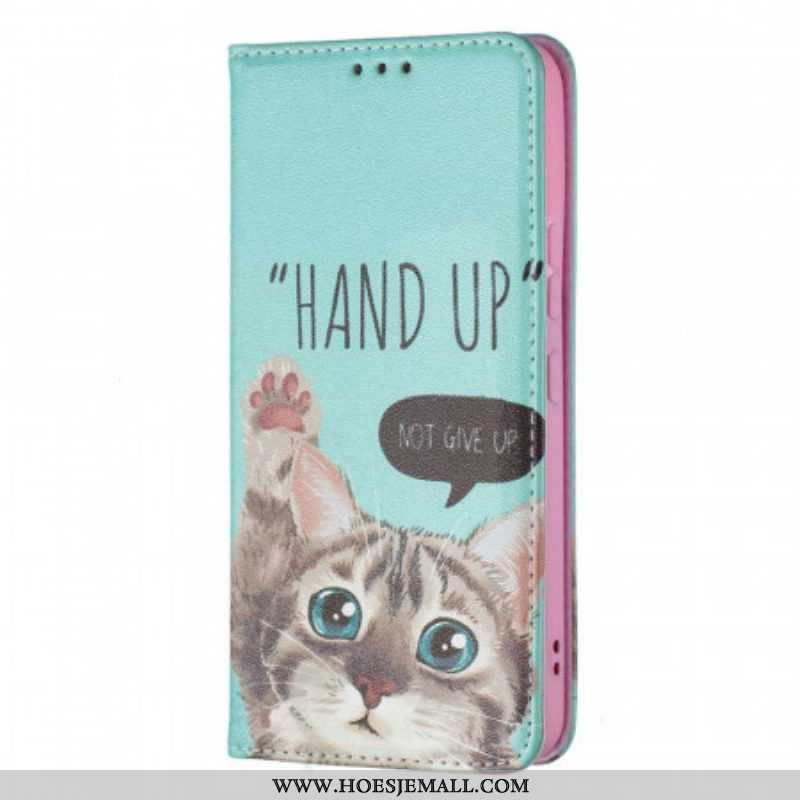 Bescherming Hoesje voor Samsung Galaxy S22 5G Folio-hoesje Hand Omhoog