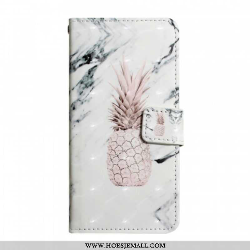 Folio-hoesje voor Samsung Galaxy S22 5G Lichte Vlek Ananas