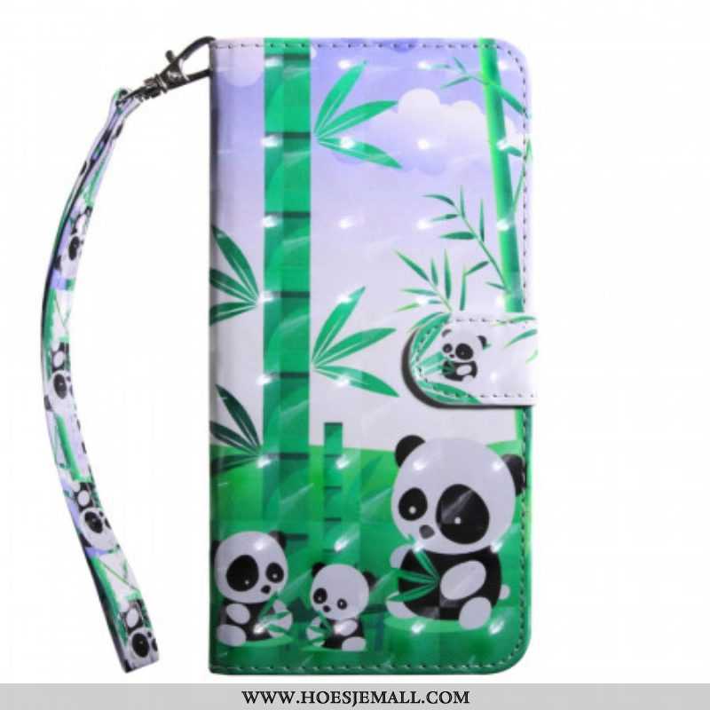 Folio-hoesje voor Samsung Galaxy S22 5G Panda-familie